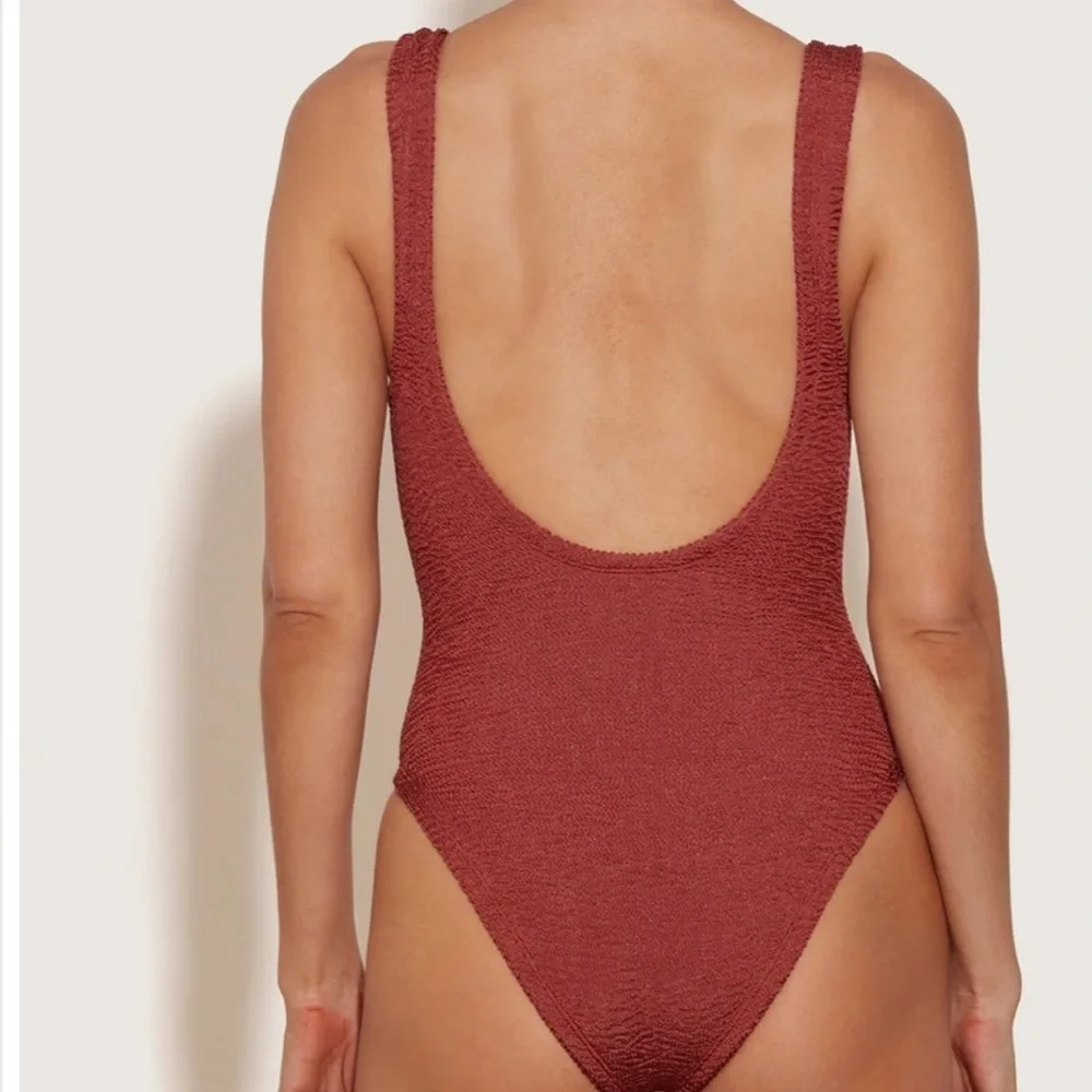 NWT Hunza G Domino one piece in metallic rosewood - Picture 7 of 8